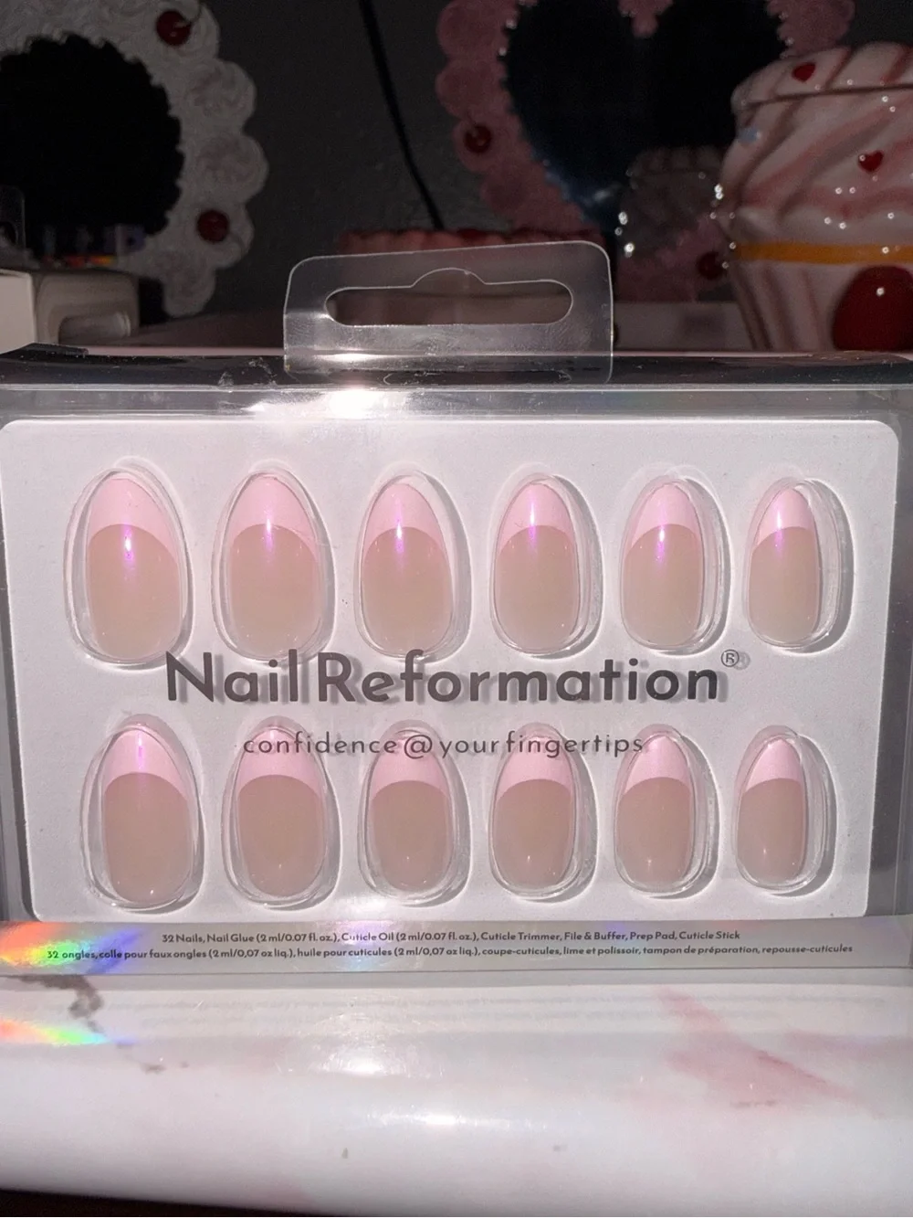 Nail Reformation Pink Glazed French Tip False Nails Set